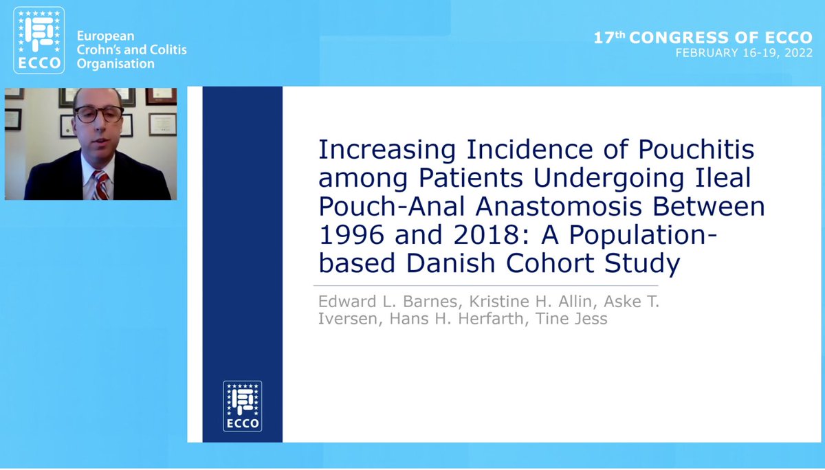 PREDICT IBD (@predictibd) on Twitter photo Listen to <a href="/EdBarnesMD/">Edward Barnes MD MPH</a> presenting at #ECCO2022 on the increasing incidence of pouchitis in a nationwide #IBD study - the result of a great collaboration between University of North Carolina CH <a href="/UniversityofNo7/">University of North Carolina at Chapel Hill</a> and <a href="/PREDICTIBD/">PREDICT IBD</a> @Hherf <a href="/KristineAllin/">Kristine Allin</a> <a href="/AskeThorn/">Aske Thorn Iversen</a> <a href="/aausund/">AAU SUND</a> Listen to <a href="/EdBarnesMD/">Edward Barnes MD MPH</a> presenting at #ECCO2022 on the increasing incidence of pouchitis in a nationwide #IBD study - the result of a great collaboration between University of North Carolina CH <a href="/UniversityofNo7/">University of North Carolina at Chapel Hill</a> and <a href="/PREDICTIBD/">PREDICT IBD</a> @Hherf <a href="/KristineAllin/">Kristine Allin</a> <a href="/AskeThorn/">Aske Thorn Iversen</a> <a href="/aausund/">AAU SUND</a>