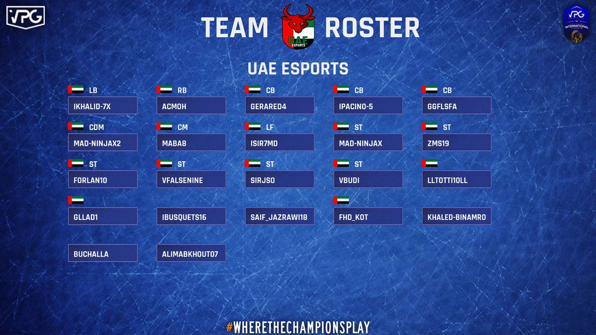 Welcome UAE 🇦🇪 
Team: virtualprogaming.com/team/VPG-UAE

Best of luck 🤞