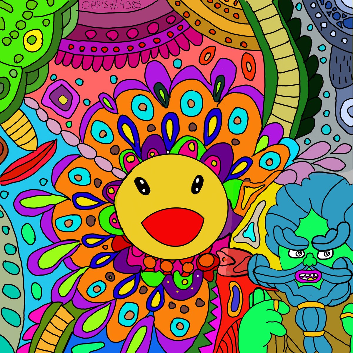 BibineTots's tweet photo. ⁦@shamanzs⁩ ⁦@tejada_vanessa⁩ ⁦@Brosmind⁩ #ShamaGang X Murakami
Psychedelic Time ! https://t.co/QgY0YAUdYg