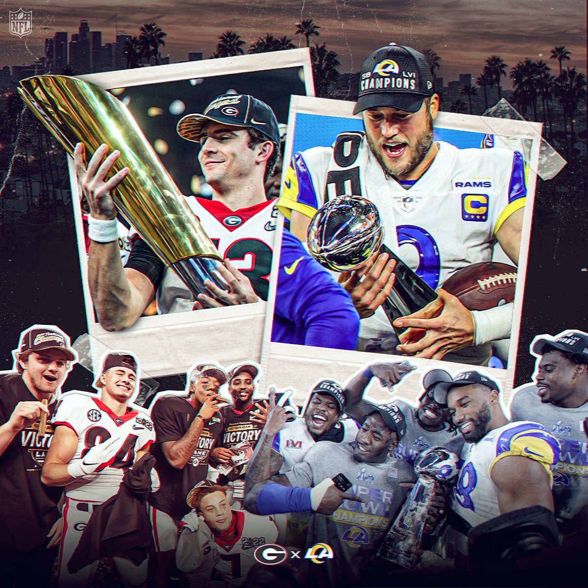 Georgia? National Champions. Matthew Stafford? Super Bowl Champion.

For the first time since 1988, the Super Bowl winning QB and his alma mater both finished the season on top. 

<a href="/GeorgiaFootball/">Georgia Football</a> | <a href="/RamsNFL/">Los Angeles Rams</a>