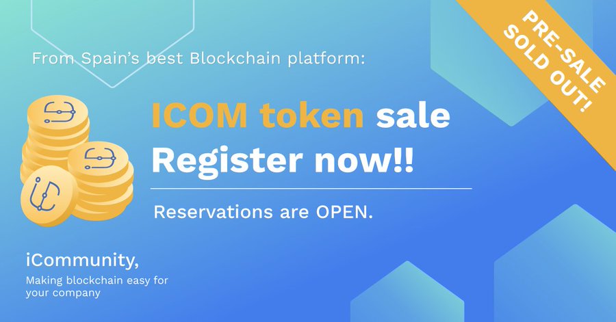 iCommunity_io's tweet photo. #ICOMtoken sale ✅ Registration open! ✅ The countdown begins!! You can now sign up for the whitelist and/or book your advance purchase.

🔔 Phase 1-14 March-21h CET
👉WIN 75 ICOM (15€) Free, for registering NOW and following us on social networks!!
👉https://t.co/B2D9Q3qvHk https://t.co/Wx7gtbBXsh