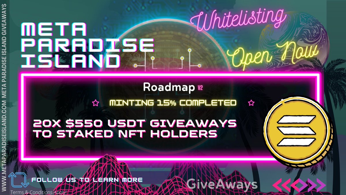🏝️Meta Paradise Island is giving back to the MPI Tribe even before minting has been completed! 

The first giveaway starts at 1% Minted! 😱

⏰Minting Soon!

🚀LET'S GO MPI TRIBE!🚀

#nft #nfts #solana #nftgame #metaverse bit.ly/3oC3tqC