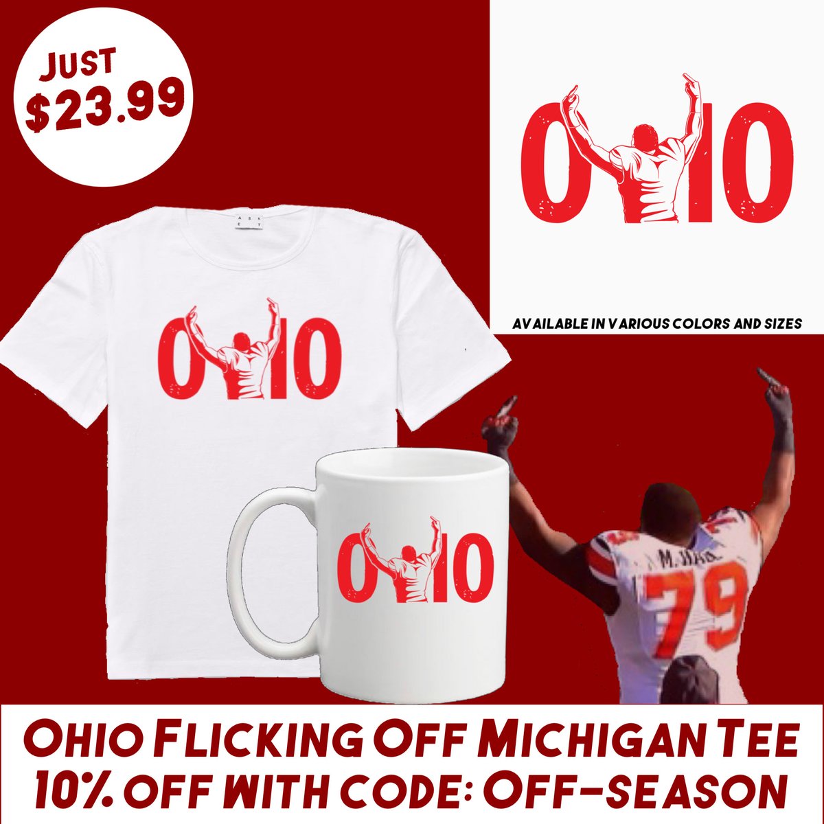 ThreadsOhio's tweet image. "Ohio Flicking Off Michigan" Tee available for $23.99!
ohiothreads.org