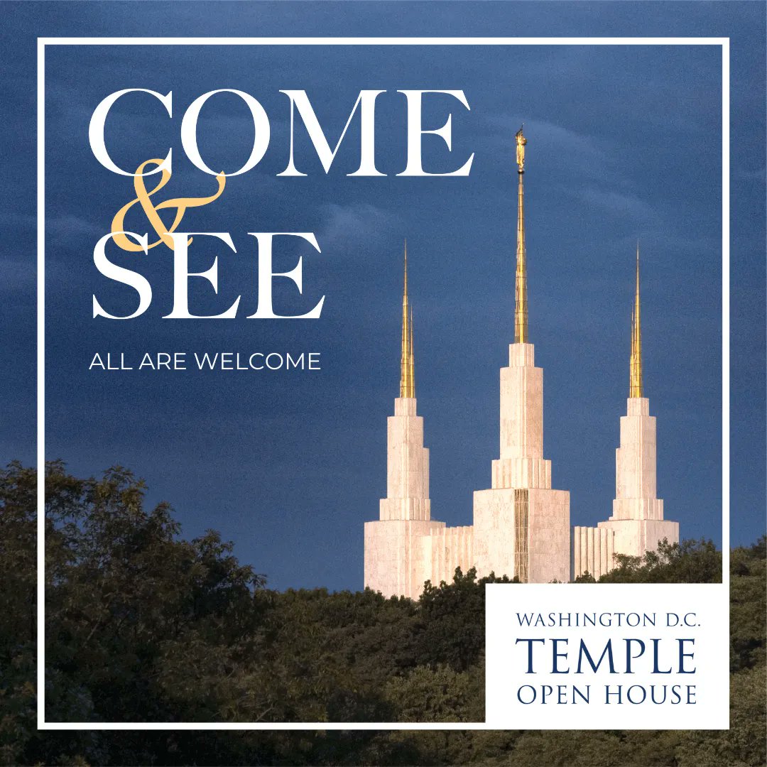 washdctemple's tweet image. Have you ever wondered what's inside the Washington D.C. Temple that you see from the beltway? Well, now is your chance to find out! We invite everyone to #ComeandSee the inside of the newly renovated D.C. Temple at the Public Open House, beginning April 28, 2022. #DCTemple