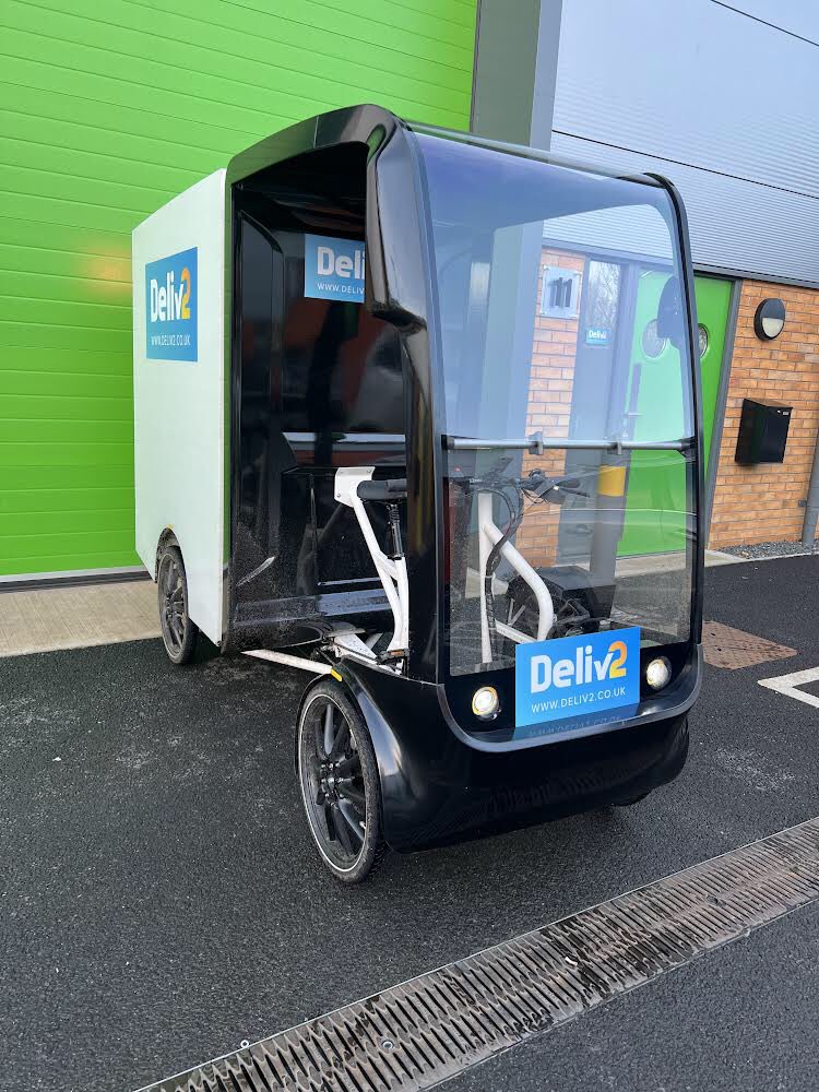 Deliv21's tweet photo. Deliv2 has a new vehicle ! Helping keep Shrewsbury’s deliveries more environmentally friendly  .. #recycling #shrewsbury #green https://t.co/cD3VHKCH2B