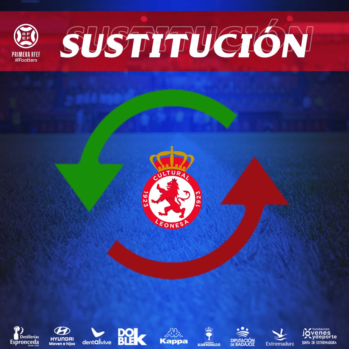 Extremadura UD (@ext_ud) on Twitter photo '85
Cambio en la Cultural.
✅ Obolskii
❌ Vitoria
<a href="/EXT_UD/">Extremadura UD</a> 1-3 <a href="/CyDLeonesa/">Cultural y Deportiva Leonesa</a> '85
Cambio en la Cultural.
✅ Obolskii
❌ Vitoria
<a href="/EXT_UD/">Extremadura UD</a> 1-3 <a href="/CyDLeonesa/">Cultural y Deportiva Leonesa</a>
