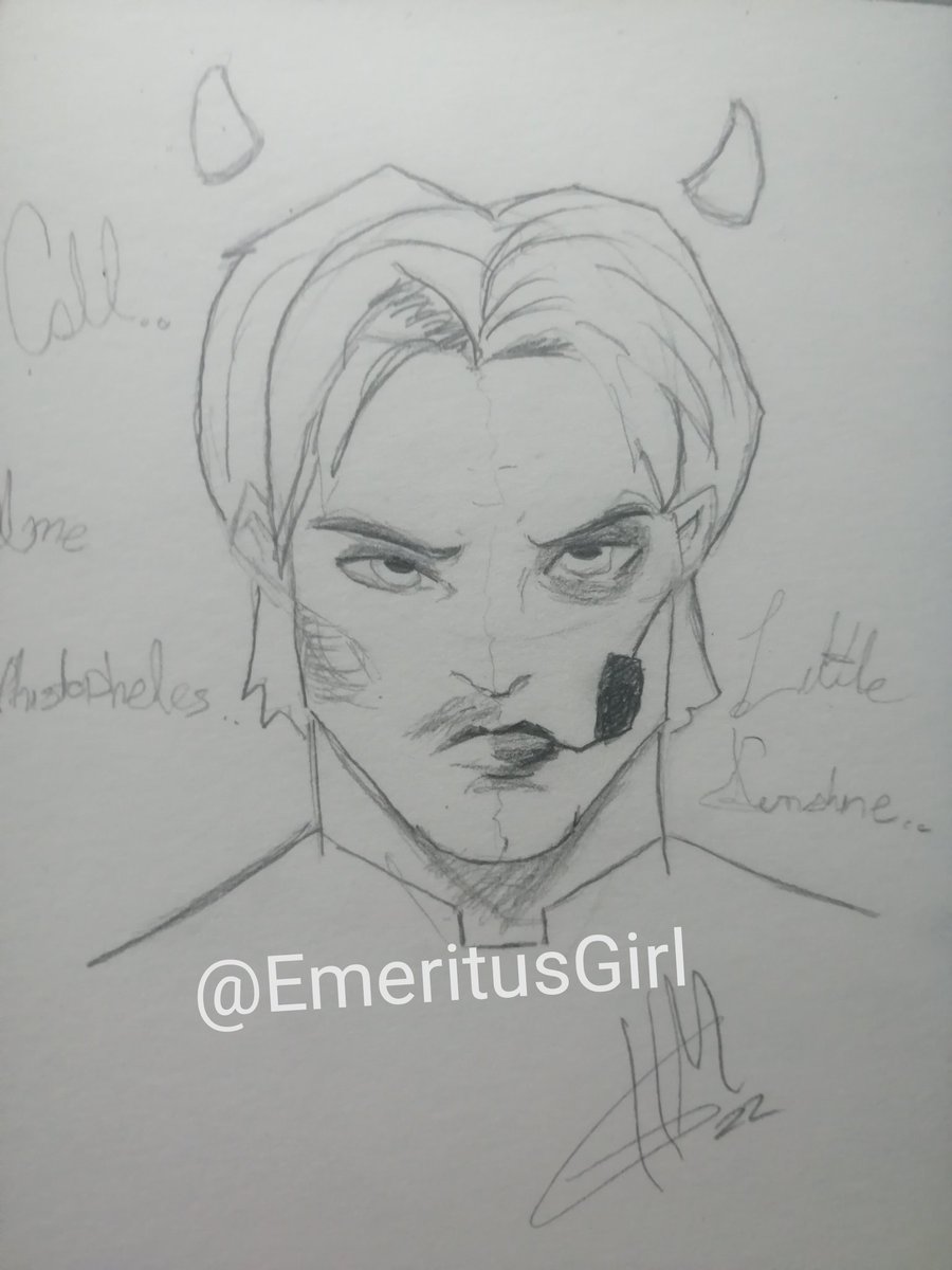 Call... Little Sunshine 😏😏
#ghostband #fanart #IMPERA #pencil #sketch #comic #mephistopheles #Cardinalcopia #EmeritusIv