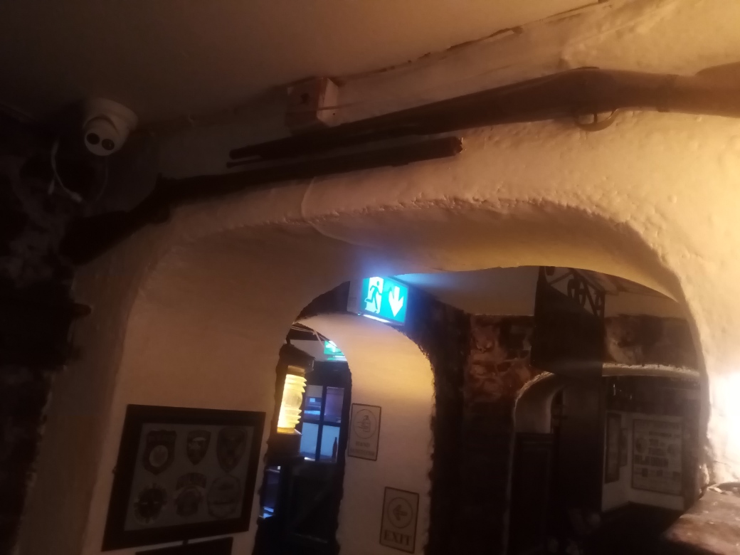 bunrattychess1's tweet photo. @DurtyNellysIRL is a mighty spot to spend an evening.  The amount of firepower on the walls does suggest things may not always have been so relaxed. https://t.co/cL38qhnwnf