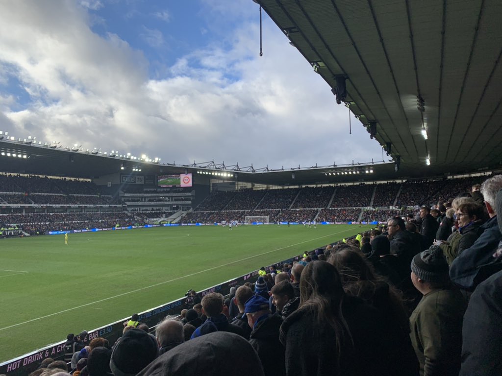 backingherdeal's tweet photo. Derby 1-0 Peterborough. Home atmosphere was fuckin incredible https://t.co/cgs2mliVs0
