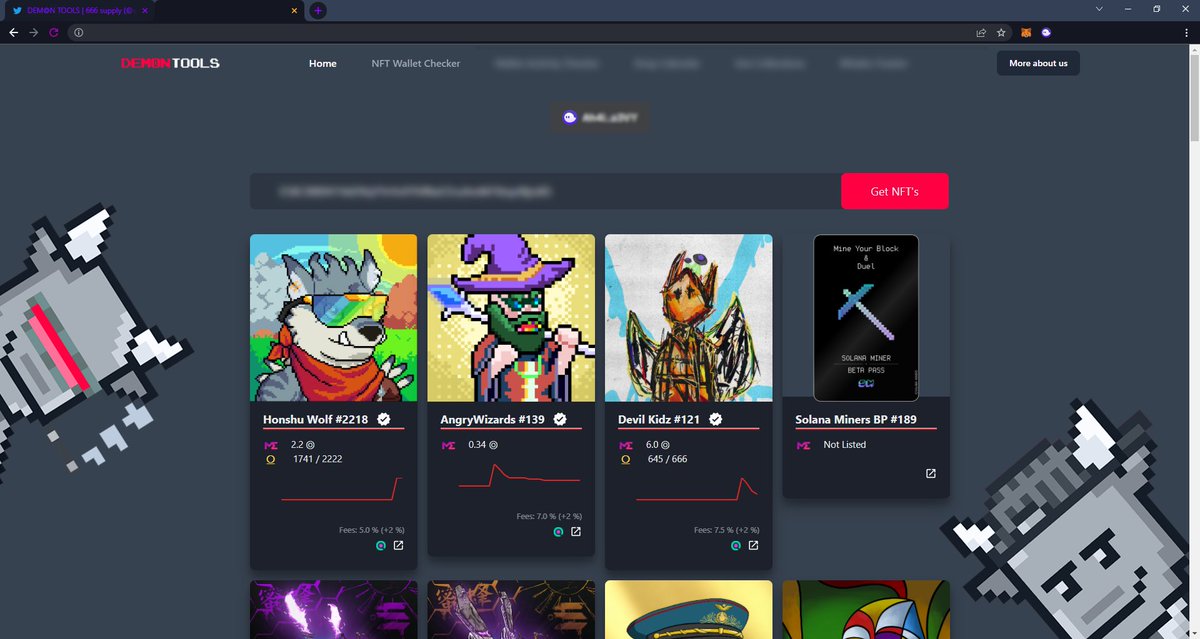 demontools_'s tweet photo. @MagicEden_NFT Hello fam!👋

We already showed a preview of one of the many utilities of our dashboard. Attractive art added to the possibility of optimizing your NFT operations in less time. 

In addition to the Discord, something big is coming next week.

Stay tuned 🔔 https://t.co/in4vj503TP