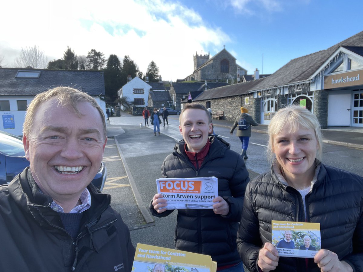 Another fun day out on the doorsteps - this morning in the rain and snow with Ali Jama in Burneside, and then an afternoon in the Hawkshead sunshine with Suzanne Pender.  Lots of support for the local Lib Dem team and lots of anger towards the government…