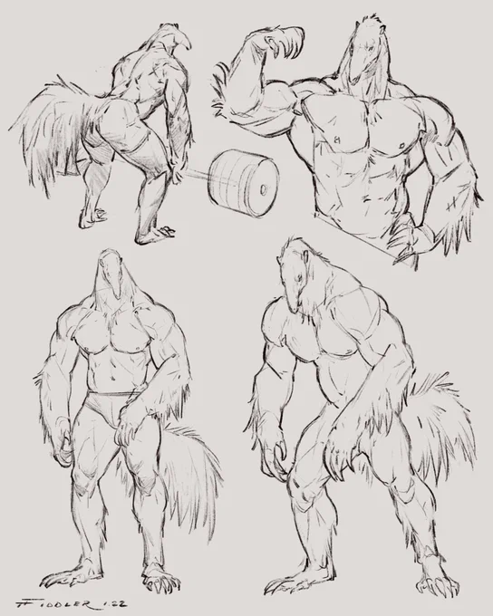 Bodybuilding Anteater that @HutchenceD suggested a little while ago 💪 