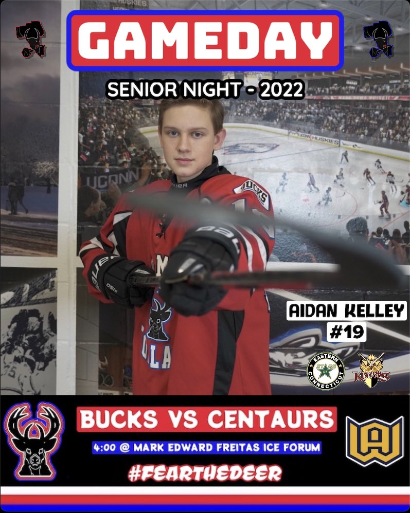 GAMEDAY!!! The Bucks take on Woodstock Academy for senior night. <a href="/CTHKReport/">CTHS Hockey Report</a>