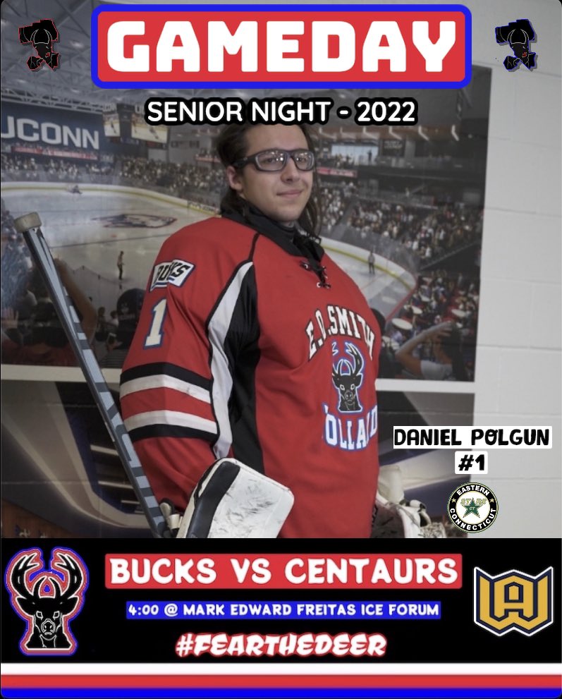 GAMEDAY!!! The Bucks take on Woodstock Academy for senior night. <a href="/CTHKReport/">CTHS Hockey Report</a>