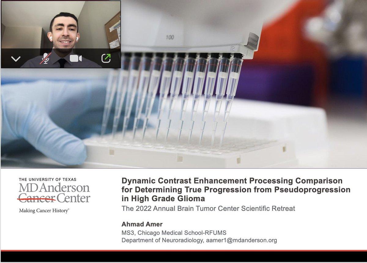Ahmad Amer, MD (@ahmadamer_97) on Twitter photo Honored to have presented my research at the Brain Tumor Center (BTC) Annual Retreat at <a href="/MDAndersonNews/">MD Anderson Cancer Center</a>! So many amazing projects on brain cancers! Big thanks to my mentor, Dr. Johnson, who gave a great talk this morning. #radiology #mri #gbm Honored to have presented my research at the Brain Tumor Center (BTC) Annual Retreat at <a href="/MDAndersonNews/">MD Anderson Cancer Center</a>! So many amazing projects on brain cancers! Big thanks to my mentor, Dr. Johnson, who gave a great talk this morning. #radiology #mri #gbm