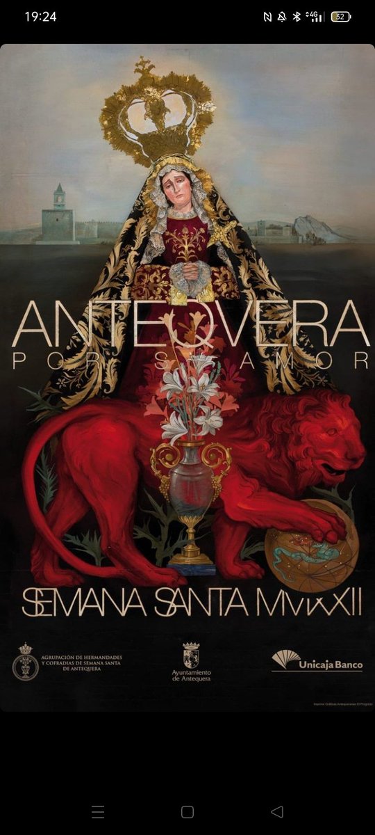 Cartel de la Semana Santa de Antequera de 2022. Obra de Jesús Zurita.
<a href="/AgrCofradiasATQ/">Agrupación de Cofradías de Semana Santa ANTEQUERA</a>