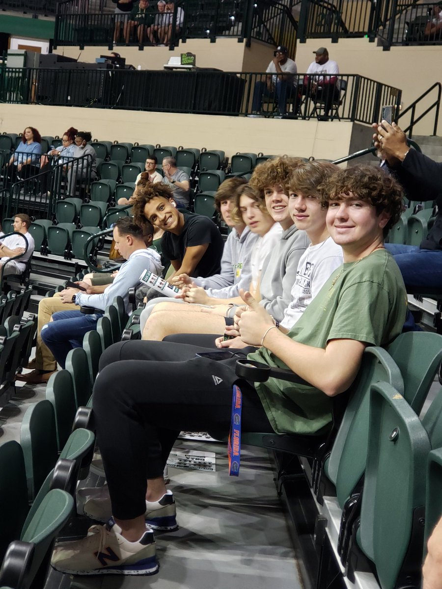 CchsHardy's tweet photo. The Boys Varsity Basketball Team enjoying some "next level" college basketball today at USF. #CCHSbasketball #notimeforanoffseason https://t.co/eTkMhBVw7b
