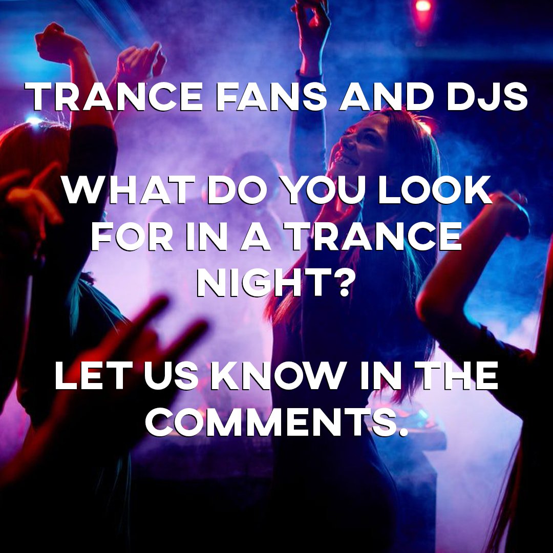 Calling all Trance fans and DJs! This is your chance to tell us, or anyone, what you look for in a Trance club night, and what would make your perfect night. Is it just the music? Who's on the decks? Lasers? Smoke? Goats? 🐐 Let us know in the comments! #trance #trancefamily