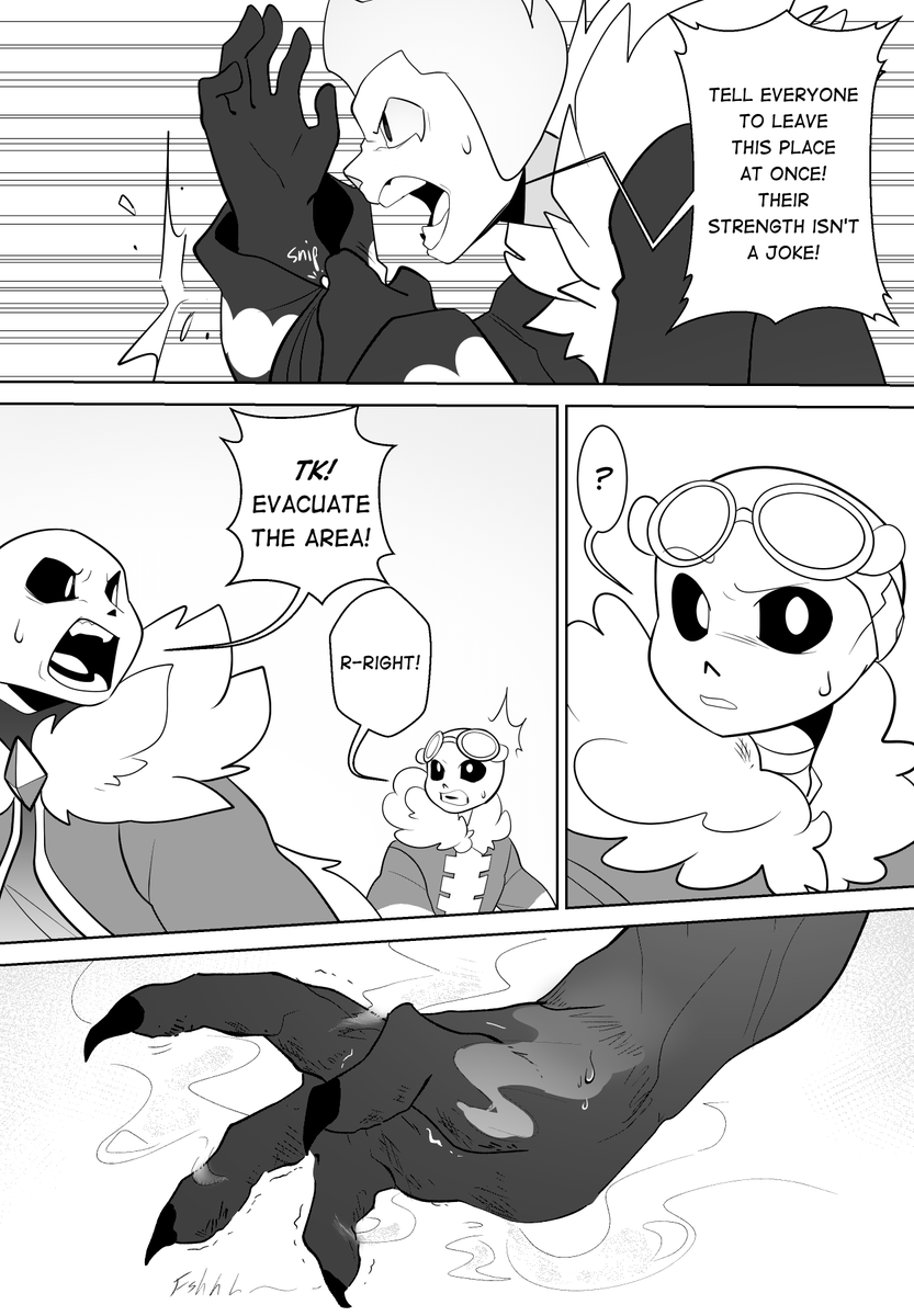 Notale page 33, 34 #notale #mechasans #underswap #tksans #undertaleAU #abysssans