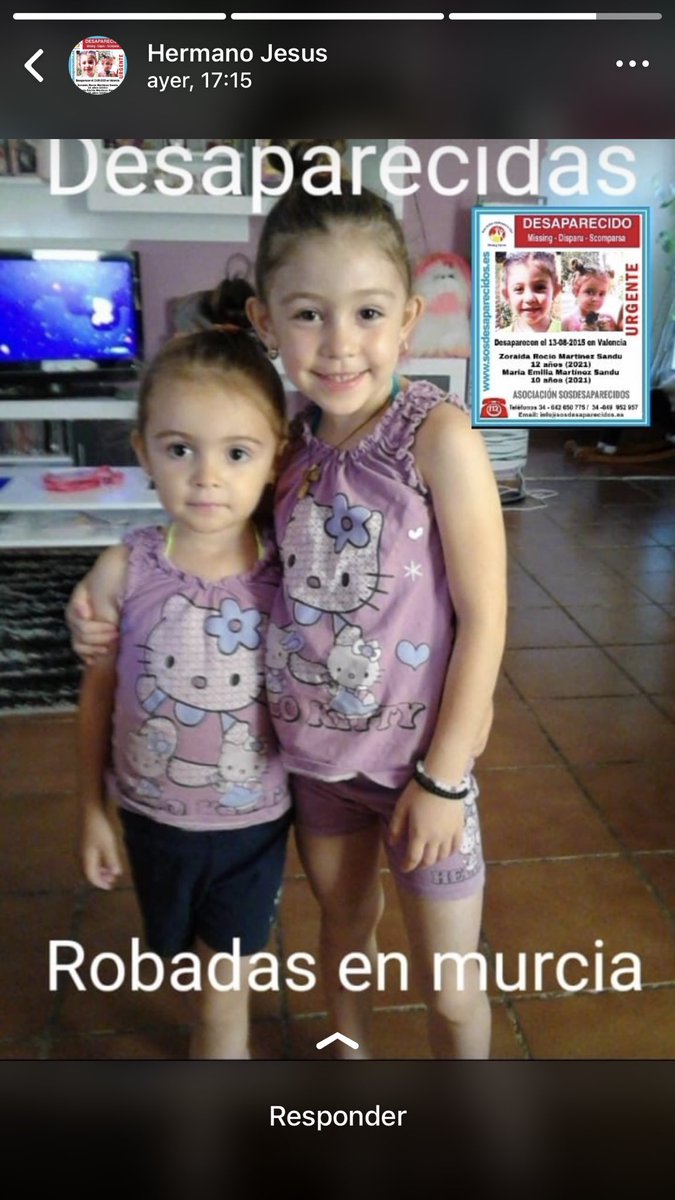 Roció y maría niñas pequeñas españolas robadas en agosto de 2015 ,yo soy su papá y 7 años después  la pena me está ahogando si queréis podéis dar un simple RT para que España 🇪🇸 se entere de esta terrible crueldad de antemano muchísimas Gracias 🙏