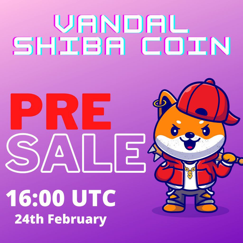 elethereum's tweet photo. VANDAL SHIBA! The Birth of VandalShibaCoin on BSC network .
@vandalshibacoin
Contract ✅
Social media ✅
Presale link 22th February ✅
Website ✅
Whitepaper ✅
Audit (InterFi) 22th February ✅
43% Burned ✅
3% #SHIB rewards ✅
https://t.co/1xTJo3Ags8
#BabyDoge #Shibaa https://t.co/nRZmfa591M