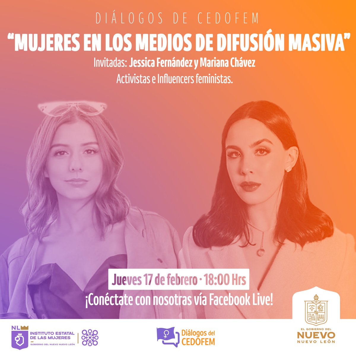💬 DIÁLOGOS DE CEDOFEM
¿Cómo muestran los medios el feminismo? ¿Cómo podemos ocupar espacios en los que aún hay resistencia? 

Hoy hablamos con las activistas e influencers feministas Jessica Fernández y Mariana Chávez sobre su perspectiva de los medios hacia los feminismos.