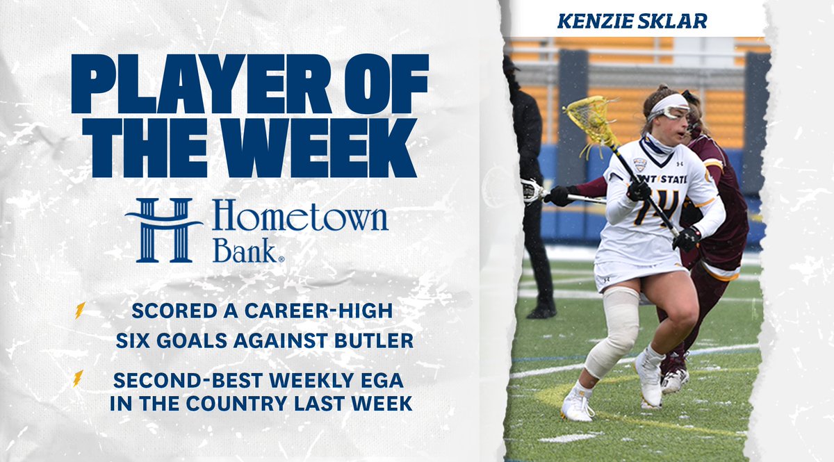 KentStAthletics's tweet photo. This week's Hometown Bank Student-Athlete of the Week is @KentStLax's Kenzie Sklar! She scored a career-high 6 goals against Butler in the Flashes' season opener.

#GoFlashes⚡ https://t.co/Myi0rynxl2