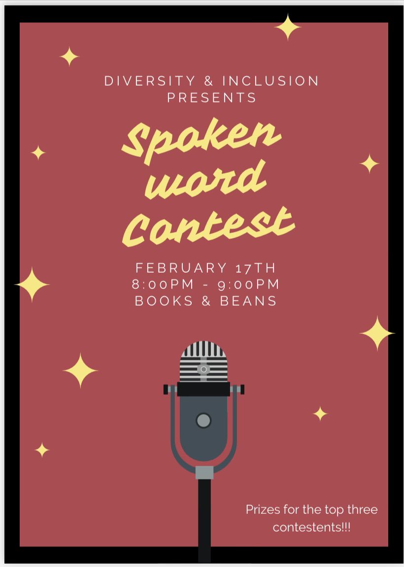 AUDiversity_SC's tweet photo. Join tonight to hear great talent from our AU students! @AndersonUnivSC #TrueToAu https://t.co/mDIAThPnBP
