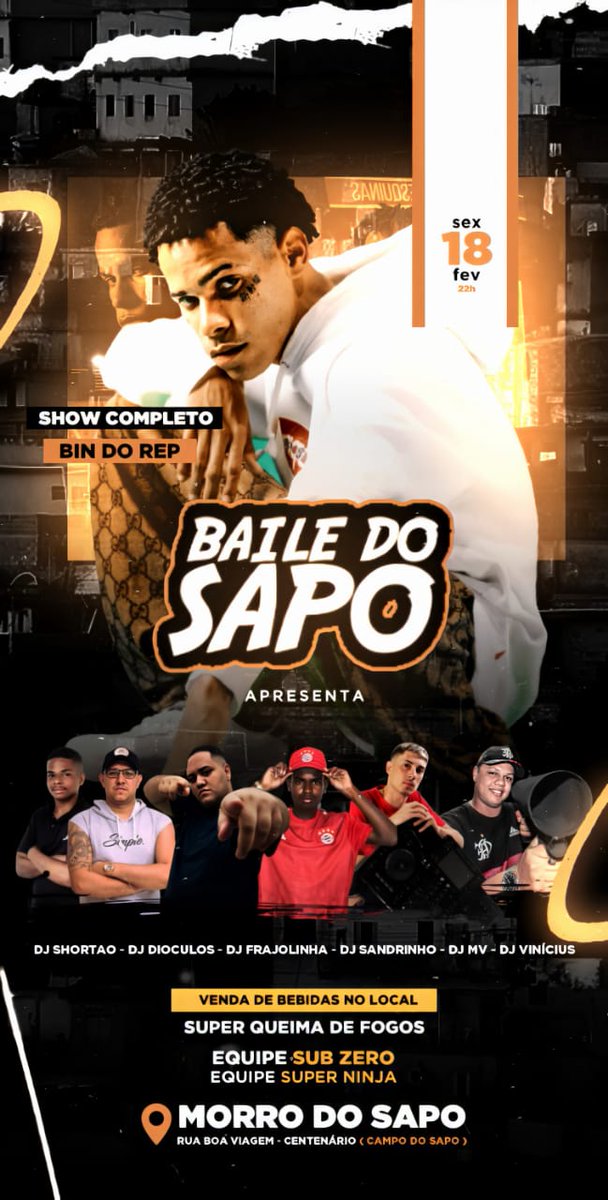 BaileDoSapoOfc's tweet photo. AMANHÃ É PRA CIMA, A VOLTA DO NOSSO BAILÃO DO SAPO 🥳🐸🔥

CHAMA NO RT RT RT RT RT...

@DJVinicius_ofc @FrajolinhaDj22 @SandrinhoDJ2 @djmvdavilaideal @djshortaoc8 @dioculosdj https://t.co/PWtpmgIWI4