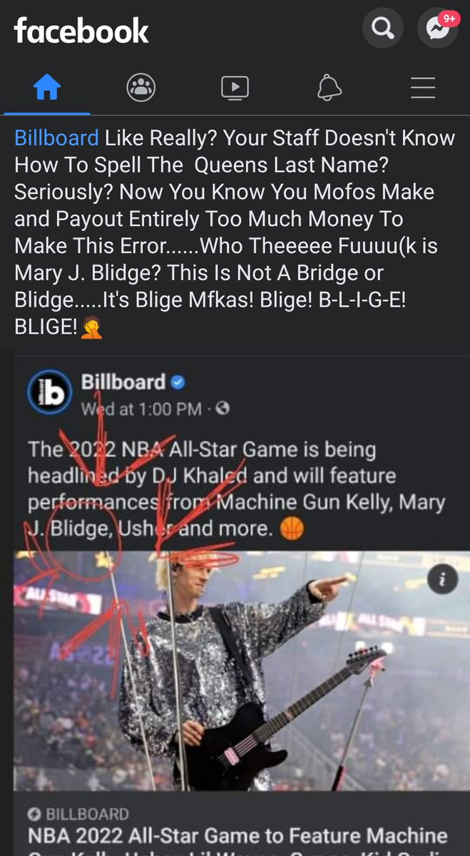 Royale_Lez's tweet photo. @billboard Fr? Your Staff Doesn't Know How To Spell The  Queens Last Name? Seriously? Now You Know You Mofos Make &amp; Payout Entirely Too Much Money To Make This Error. Who Thee Fu(k is Mary J. Blidge? It's Not A Bridge, no "d" needed. It's Blige Mfkas! Blige! B-L-I-G-E! BLIGE!🤦 https://t.co/ayOpQXRaeb