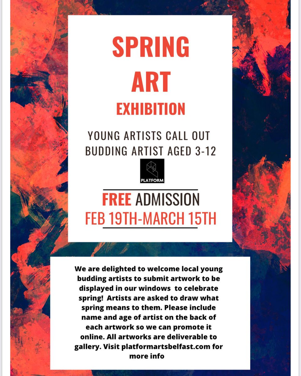 Young Artists Callout 🎨🌸
If you are an artist aged 3-12 and you want to have your work exhibited with us, please submit your artworks now. All work should be on paper. All artworks are deliverable to the gallery. Please post (slide under the door) and our team will get them up!