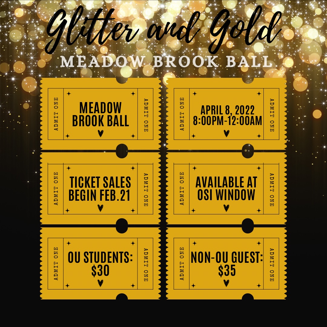 mbbc_ou's tweet photo. Ticket sales are starting next week in the Oakland Center! #meadowbrookball https://t.co/OmMcwqwFbg