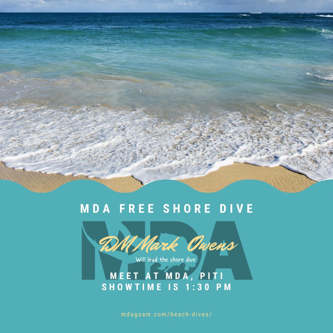 Free MDA Shore Dive Saturday Feb 18 at 1:30 pm 

#mdaguam #guam #guamsbestdiveshop #free #shoredive #scuba #fun