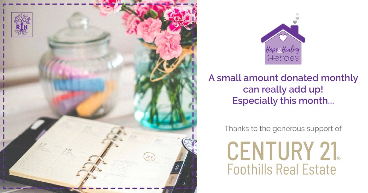 Did you know that if you join our Monthly Giving Program before the end of March – your first year’s contribution will be matched up to $5,000 thanks to our wonderful friends at Century 21 Foothills!?

Learn more at rowanhouse.ca/monthly-giving