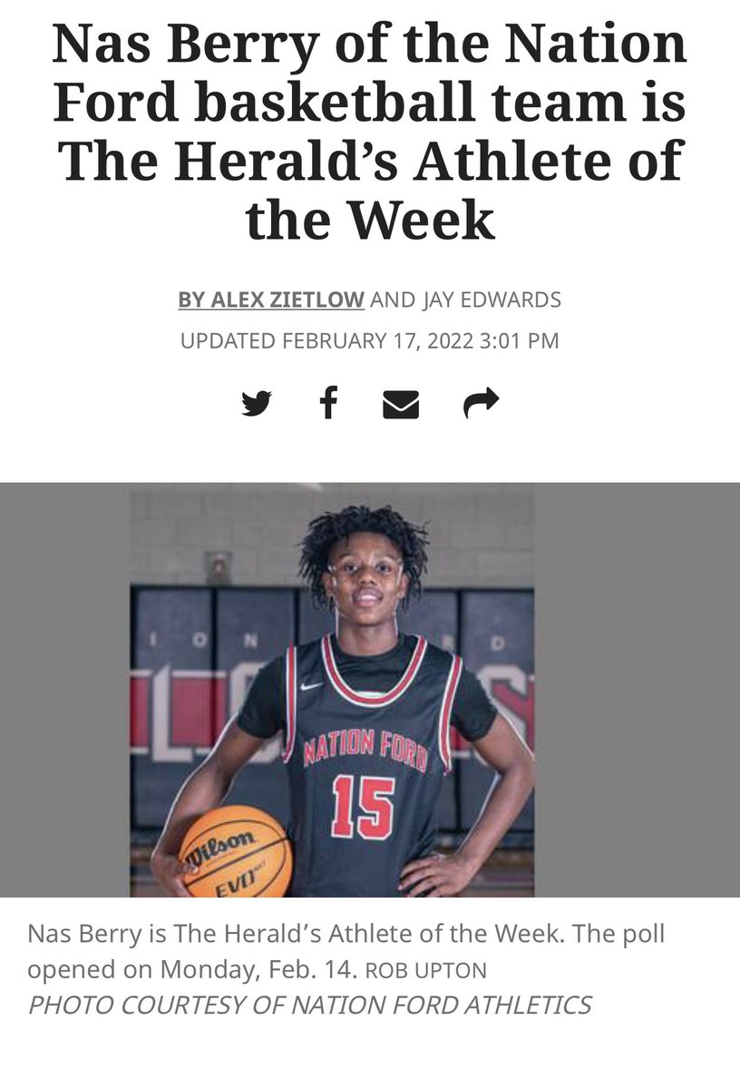 NationFordBBAll's tweet photo. 🚨Congratulations 🏀
The Heralds Athlete of the Week
@BerrryNasir
#NAFOHOOPS https://t.co/LIsZK2JQxt