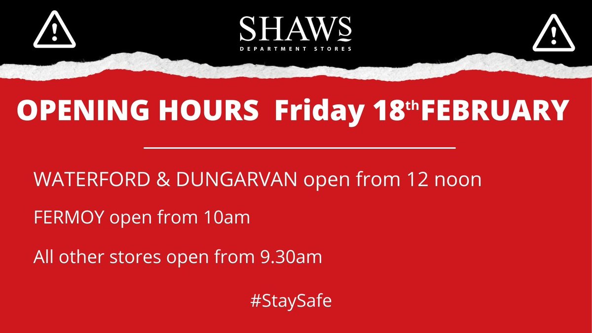 IMPORTANT STAFF NOTICE
#StormEunice