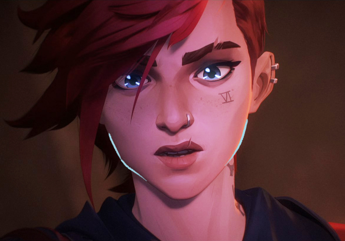 Parmetan's tweet photo. no one:

that angle on Vi's jaw: https://t.co/tHGkljZfnc
