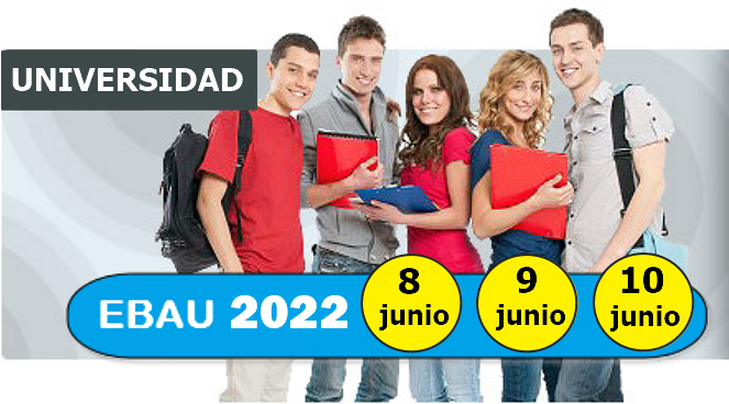 ▶️ #EBAUEducacyl: 

La convocatoria ordinaria de 2022 se realizará los días:

    📅  8 de junio
    📅  9 de junio
    📅 10 de junio

#AlumnadoCYL #CalendarioEBAU #Bachillerato

<a href="/UBUEstudiantes/">Universidad Burgos</a> <a href="/unileon/">Universidad de León</a> <a href="/usal/">Universidad de Salamanca</a> <a href="/UVa_es/">Gabinete de Comunicación Universidad de Valladolid</a> 

👉 ow.ly/l3Mc50HXyl0