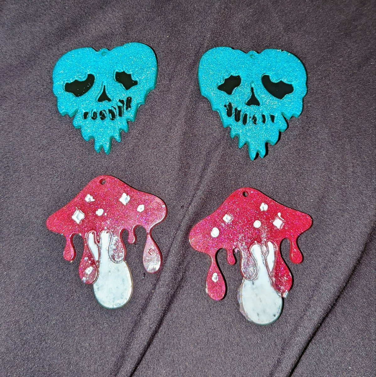 New earrings. #mushrooms