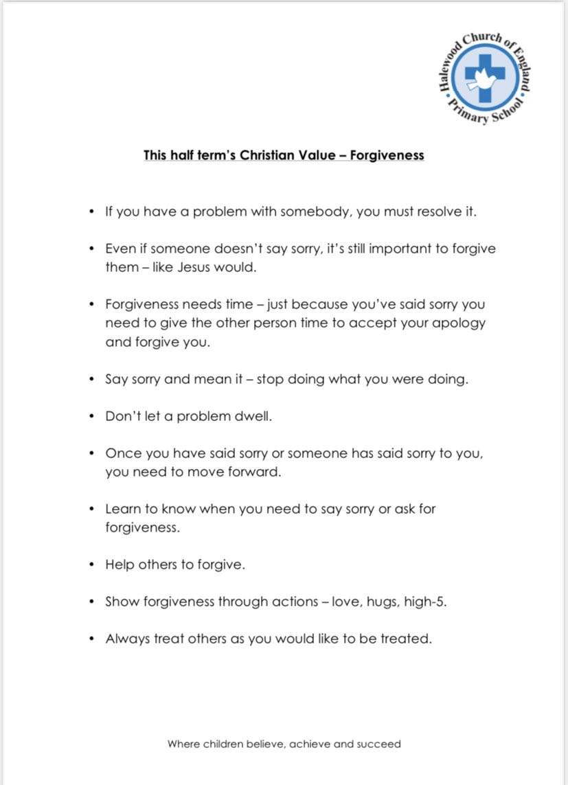 halewoodcofe's tweet photo. Today we celebrated our children who had been voted Child of Excellence by their classmates. We are so proud of them all for being role models in living out our Christian Value of Forgiveness. During our CW the children came up with some key messages we have learnt this half term https://t.co/FM66F3KPFJ