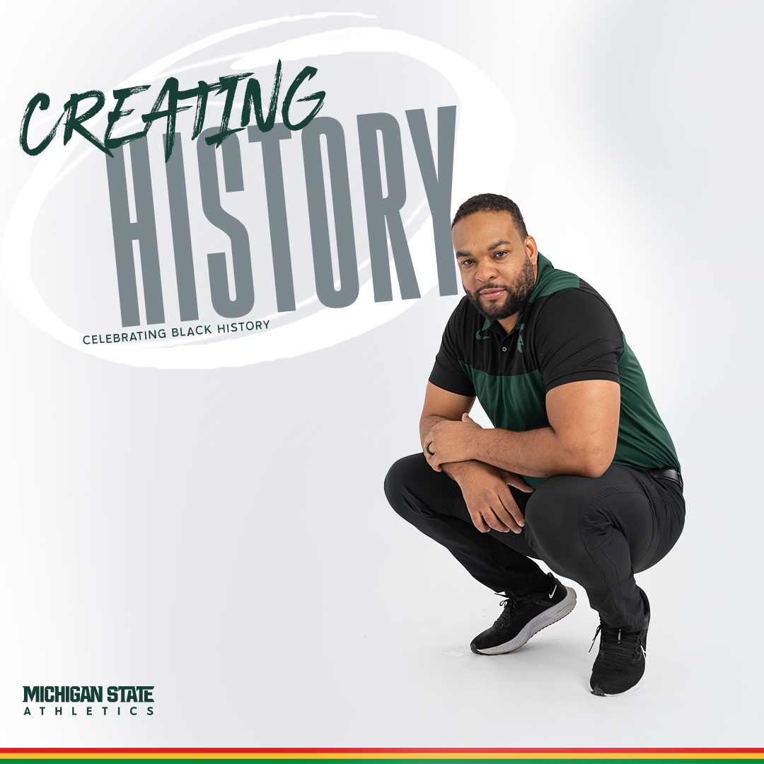 MSU_Athletics's tweet photo. Today we celebrate Denzel Drone from Facilities, Event &amp; Sports Management.

#BHM | #GoGreen https://t.co/4HKCMvGqrE