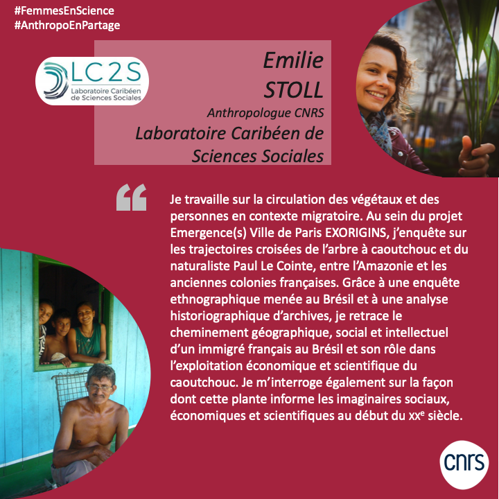 CNRSshs's tweet photo. #FemmesEnScience | Portrait d’Emilie STOLL, anthropologue CNRS au Laboratoire Caribéen de Sciences Sociales #LC2S
#AnthropoEnPartage https://t.co/1yZtPjTaWy
https://t.co/NATuSHNe1m https://t.co/zYmW7hD8bc
