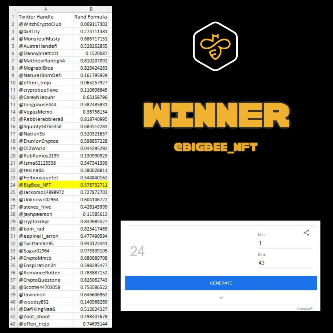 jpm8787's tweet photo. First I want to thank all of the loyal working #bees who entered the contest to help @hiveinvestments and the #HIVE Colony #GrowTheHIVE. 
🐝💛

With that said, I want to Congratulate @BigBee_NFT for winning the $MATIC Give Away. Shoot me a DM with your info Fren!

 #GetThat $HNY! https://t.co/9lLG6QSkBO