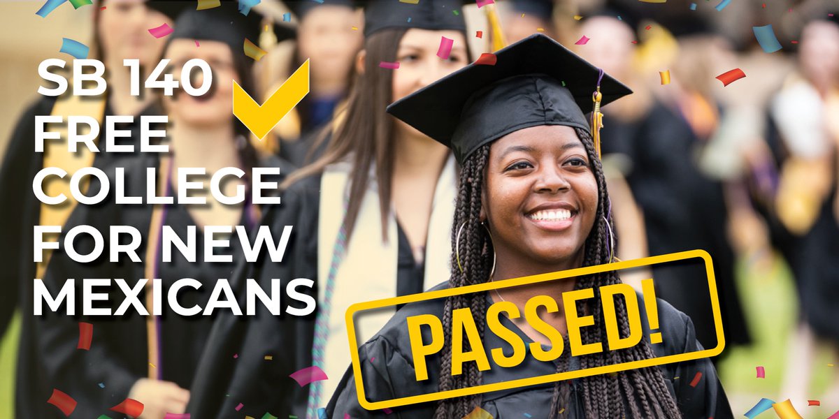 New Mexico has made history by becoming the first state to offer tuition-free college &amp; career training to any student, including part-time students &amp; returning adult learners. With the #NMOpportunity Scholarship, we're opening doors, changing lives, &amp; uplifting our entire state!