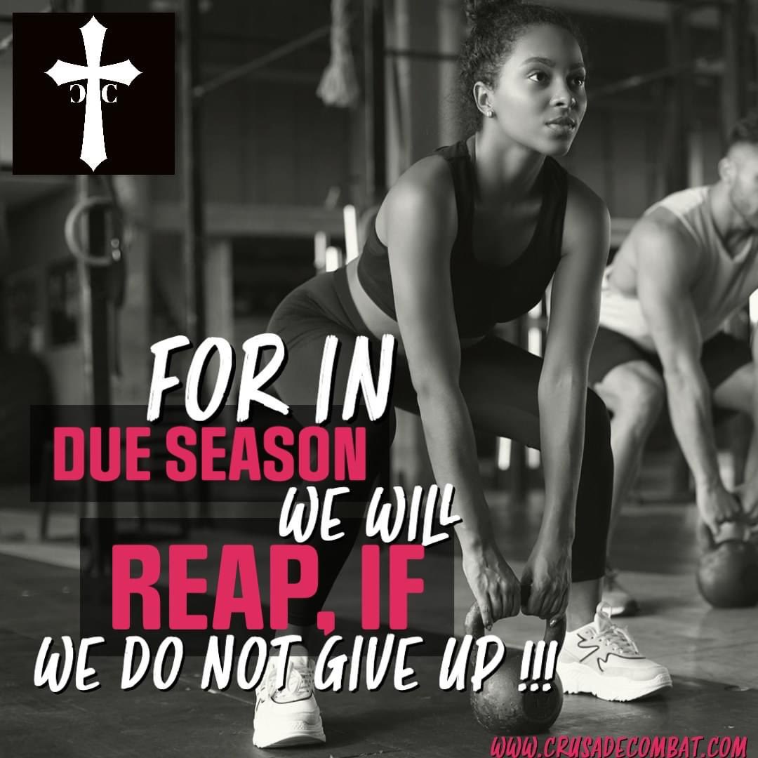 CrusadeCombat's tweet photo. "And let us not grow weary of doing good, for in due season we will reap, if we do not give up." - Galatians 6:9
https://t.co/jVj586xjPE
#Christian #lifestyle #brand #faith #hope #love #ChristianWarriors #everdaylife #sports #running #training https://t.co/UJ64M45tZc