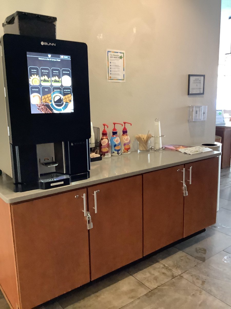 DistrictCSU's tweet photo. We see some snow and cold out there today! Living at #thedistrict you can enjoy hot coffee plus more with our year-round hot tubs. #csu #housing #snowday https://t.co/qpKn0fkRP2