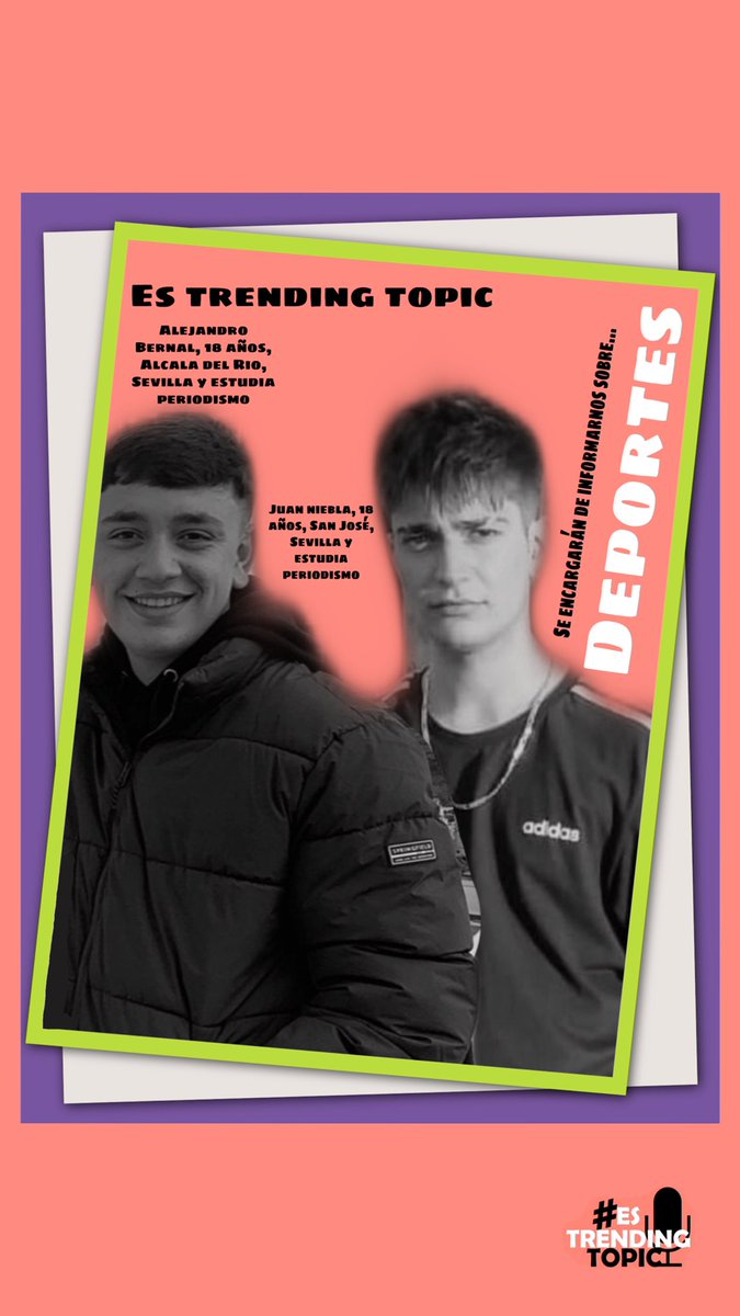 EsTrendingT's tweet photo. Aquí tenéis a Alex y Juan , nuestros colaboradores encargados de la sección de deportes 🎾🏀⚽️#deportes #17Feb #radio #estrendingtopic #top https://t.co/aucGvcwZTw