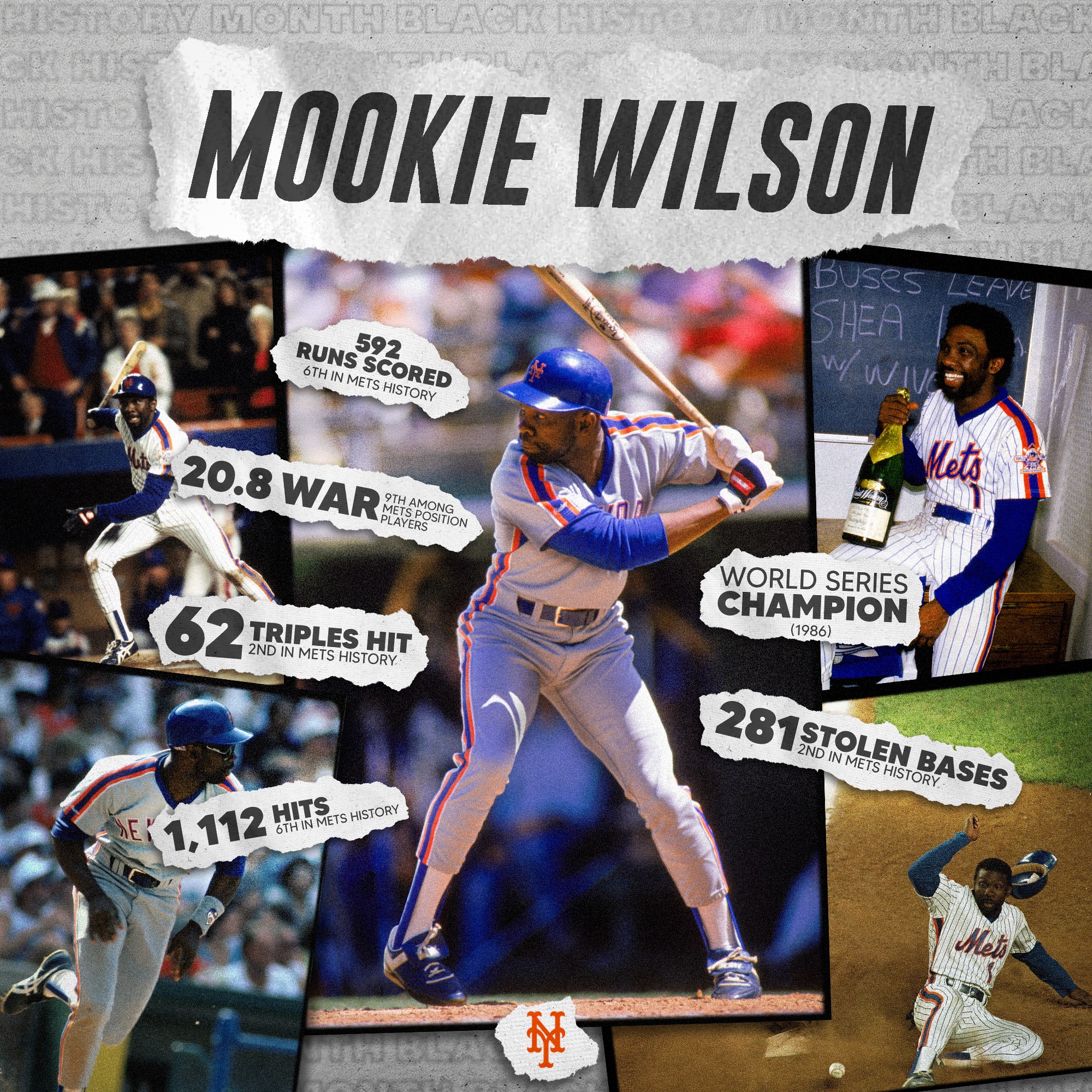 New York Mets on X: From South Carolina to a star in the Big Apple. 🍎 Mookie  Wilson has a special place in #Mets franchise history. #BHM   / X