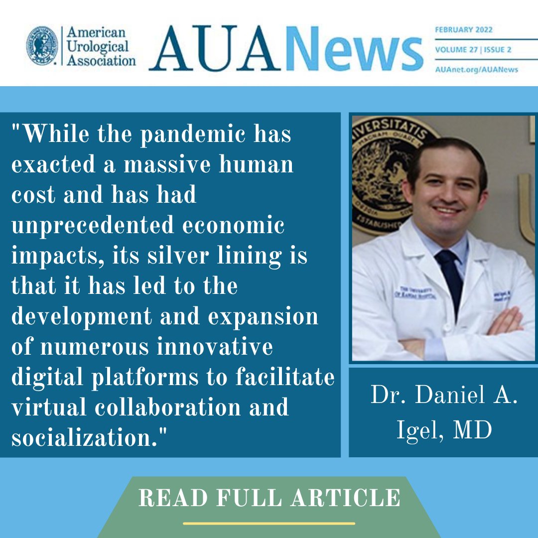 Dr. Daniel Igel, South Central Section Representative to the #AUA Residents &amp; Fellows Committee, shares his perspective on the return of in-person meetings &amp; what this means for the urology community. #UroSoMe #AUANews 

Full Article➡️ ow.ly/u0i550HX6Sq