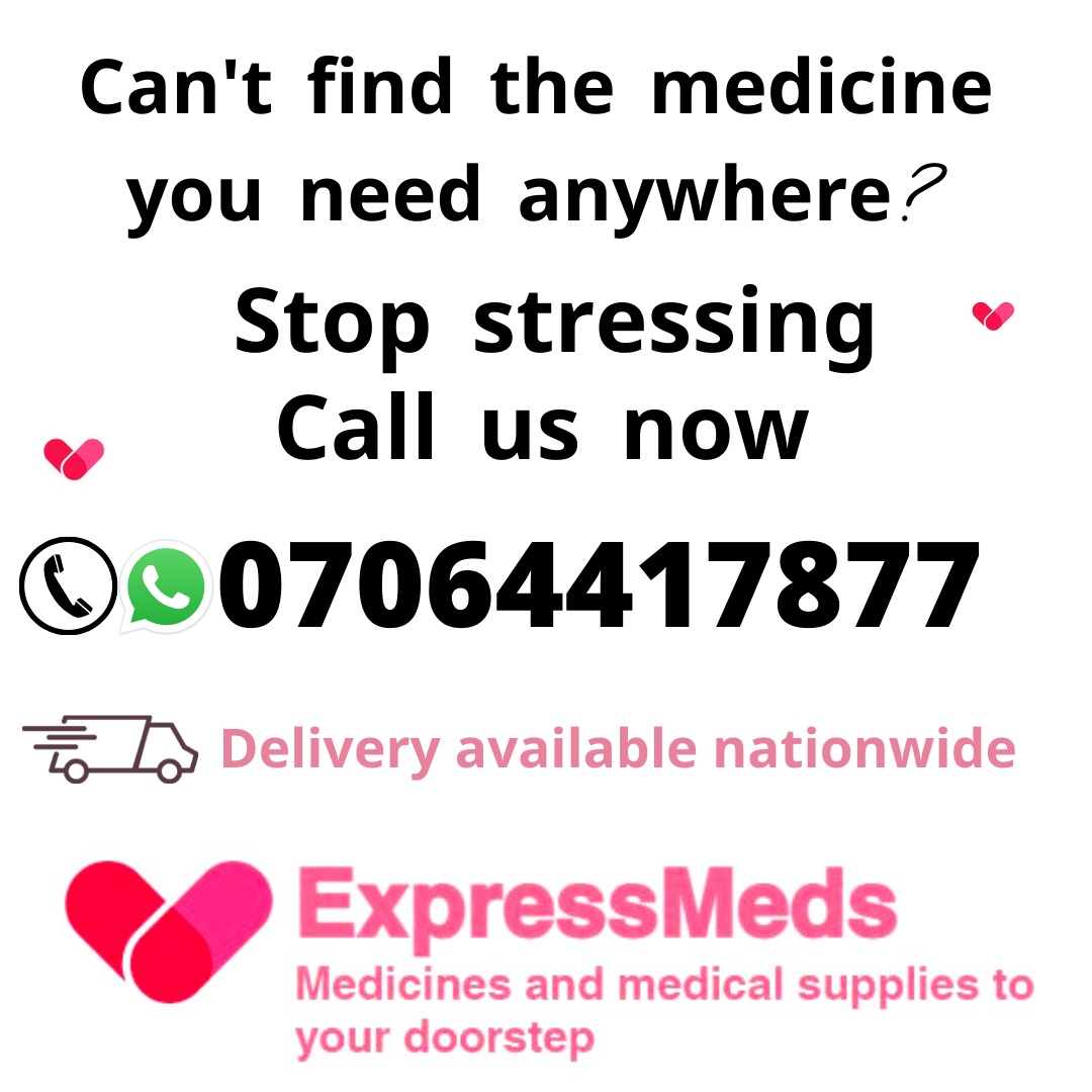TrafficChiefNG's tweet photo. Can't find the #Medicine you need anywhere!?

Have you tried @EXPRESSMEDS1?

Stop stressing, call them now!

Call: 07064417877
WhatsApp: https://t.co/Aj7CiWPbrD

#ExpressMeds #Medication https://t.co/uOy3ijWjuf